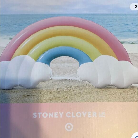 Stony Clover inflatable rainbow/pastel float.  See ALL pics.  NWT - Picture 3 of 8